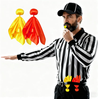 8 Pcs Penalty Flag Football Flags, Challenge Flag, for Referee, Lacrosse, Sports Fan for Football Games Party Accessory Referee Game Party(4 Red, 4 Yellow)