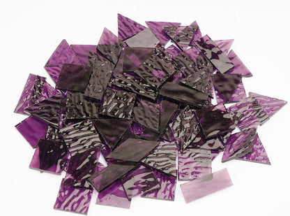 Large Transparent Textured Glass Tiles for DIY Crafts, 200g Stained Glass Pieces Supplies, 4 Shapes Tiles for DIY Mosaic Kit, Yellow Sunbeam