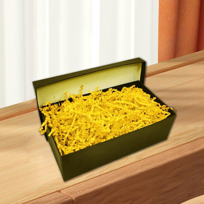 1LB Lemon Yellow Crinkle Cut Paper Shred Filler, Paper Shreds for Basket Fillers, Birthday, Gift Wrapping, Anniversary, Wedding, Halloween, Thanksgiving, Christmas Gift Decor Party Filler