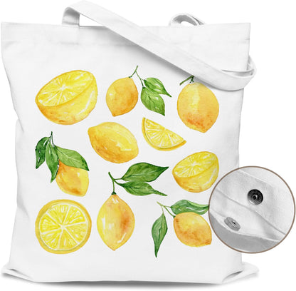 Fruit Tote Bag with Magnetic Buckle-Fruit Themed Seasonal Gifts for Birthday, Mother's Day, Christmas.