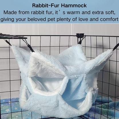 Guinea Pig Hammock 3 Layers Rat Hammock Small Animals Hanging Bed Hamster Pet Cage Accessories for Chinchilla Ferret Sugar Glider Squirrel Kitten Rat Sleeping and Playing (Yellow)