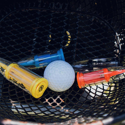 Premium Plastic Golf Tees, Yellow XLT Size 3 1/8", Unbreakable Innovative Design, Consistent Height, Perfect Golf Gift for Men and Women. Golfing Brush Tees, Works with Any Golf Ball