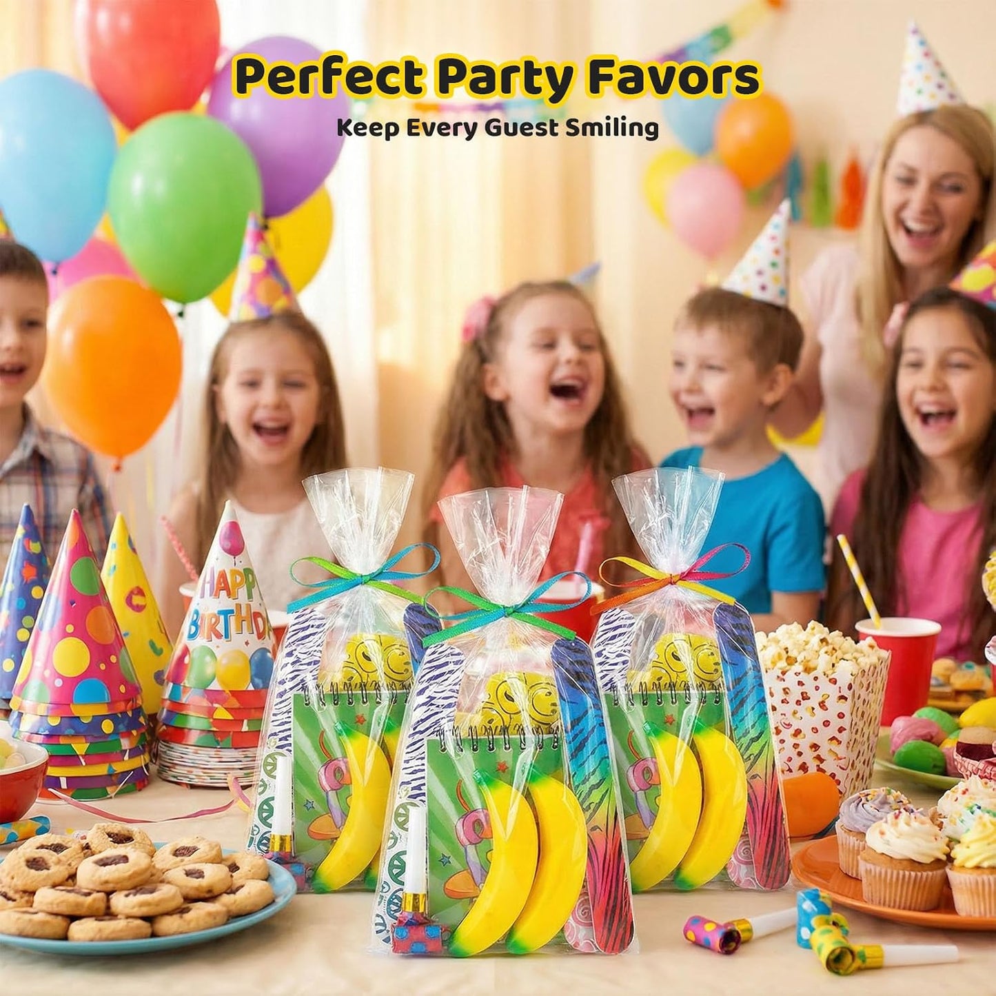 30PCS Banana Stress Toys, Squishy Squeeze Toys, Mini, Soft | Banana Stress Relief Fidget for Classroom Prizes Treasure Box, Goodie Bag Stuffers, Birthday Party Favors