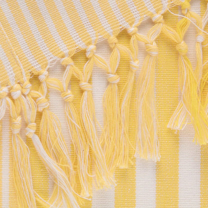 Multi Strip Kitchen Tabletop Collection, Table Runner, 14x72, Deep Yellow