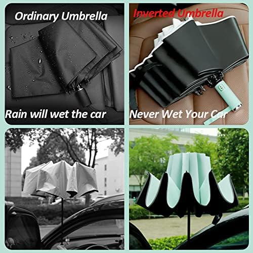 Inverted UV Umbrella for Rain and Sun Medium Size UPF 50+ Rverse Compact Umbrella Auto Open Close