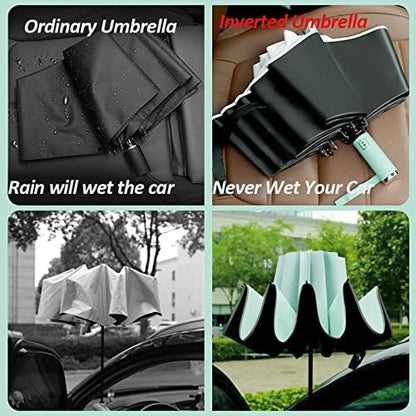 Inverted UV Umbrella for Rain and Sun Medium Size UPF 50+ Rverse Compact Umbrella Auto Open Close