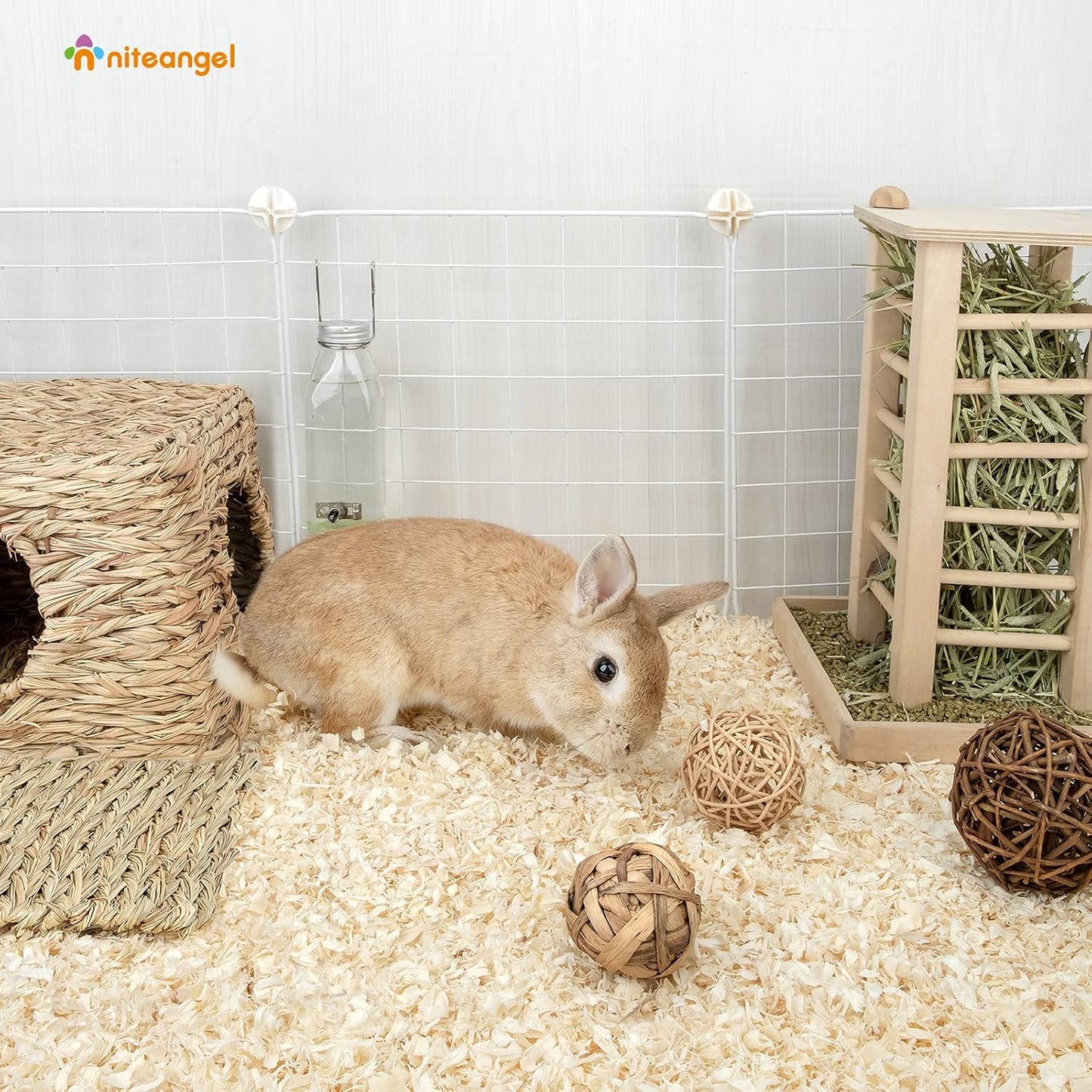 Aspen Shaving Hamster Bedding: 30L Absorb Odors & No Dust | Respiratory-Friendly & Encourage Digging Instinct - DIY Tunnel System for Syrian Dwarf Hamster Gerbil Mice Rat or Small Pets