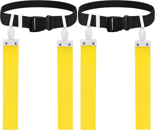Adjustable Flag Football Belt Set, with Belt and Flags, for Youths, Adults