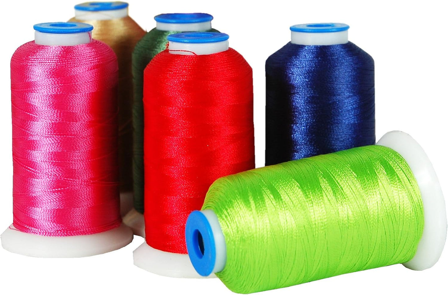 Polyester Machine Embroidery Thread, 1000M 40wt, Pale Yellow 151 | 40wt trilobal polyester embroidery thread with bright sheen. Works with home and commercial embroidery and sewing machines.