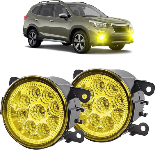 Fog Lights 3.5 inch OEM 19606300 For SUBARU FORESTER 2014-2023 Front Bumper Fog Light Lamps Left Right Driver&Passenger Assemblies Fog Light Beam,3500K Golden Yellow Beam,Super Bright. 2-Pack.