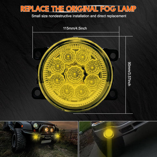 Fog Lights 3.5 inch OEM 19606300 For SUBARU FORESTER 2014-2023 Front Bumper Fog Light Lamps Left Right Driver&Passenger Assemblies Fog Light Beam,3500K Golden Yellow Beam,Super Bright. 2-Pack.