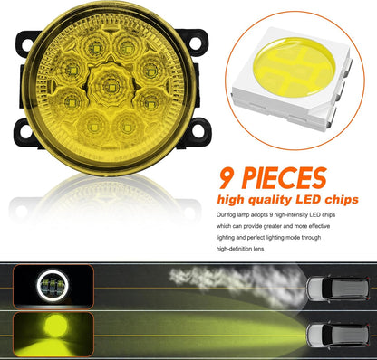 Fog Lights 3.5 inch OEM 19606300 For SUBARU FORESTER 2014-2023 Front Bumper Fog Light Lamps Left Right Driver&Passenger Assemblies Fog Light Beam,3500K Golden Yellow Beam,Super Bright. 2-Pack.