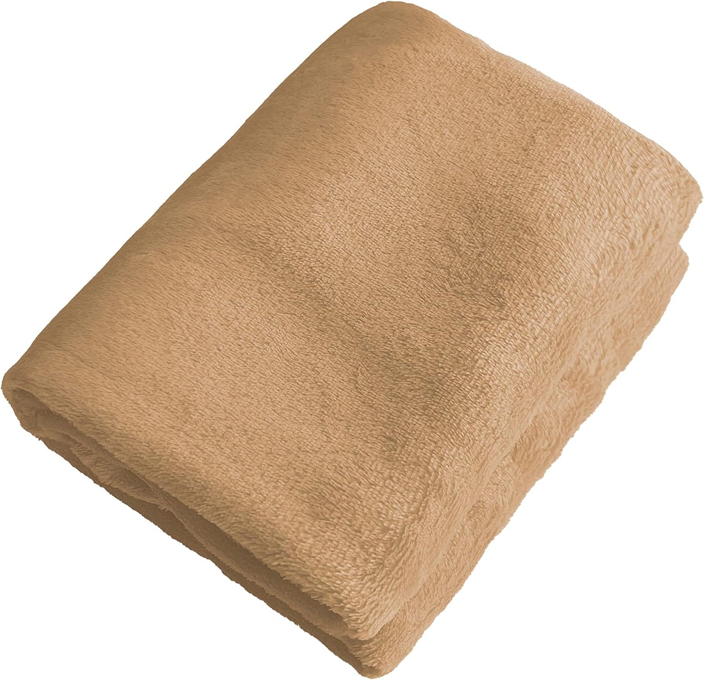 Soft Puppy Flannel Fleece Blanket for Pet Dog Cat, Plush Microfiber, Cozy and Lightweight, Light Yellow, Pet, 19 x 27 inch (50 x 70 cm)