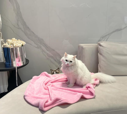 Soft Puppy Flannel Fleece Blanket for Pet Dog Cat, Plush Microfiber, Cozy and Lightweight, Light Yellow, Pet, 19 x 27 inch (50 x 70 cm)