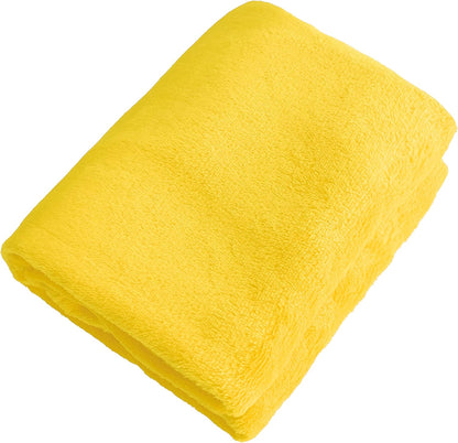 Soft Puppy Flannel Fleece Blanket for Pet Dog Cat, Plush Microfiber, Cozy and Lightweight, Light Yellow, Pet, 19 x 27 inch (50 x 70 cm)
