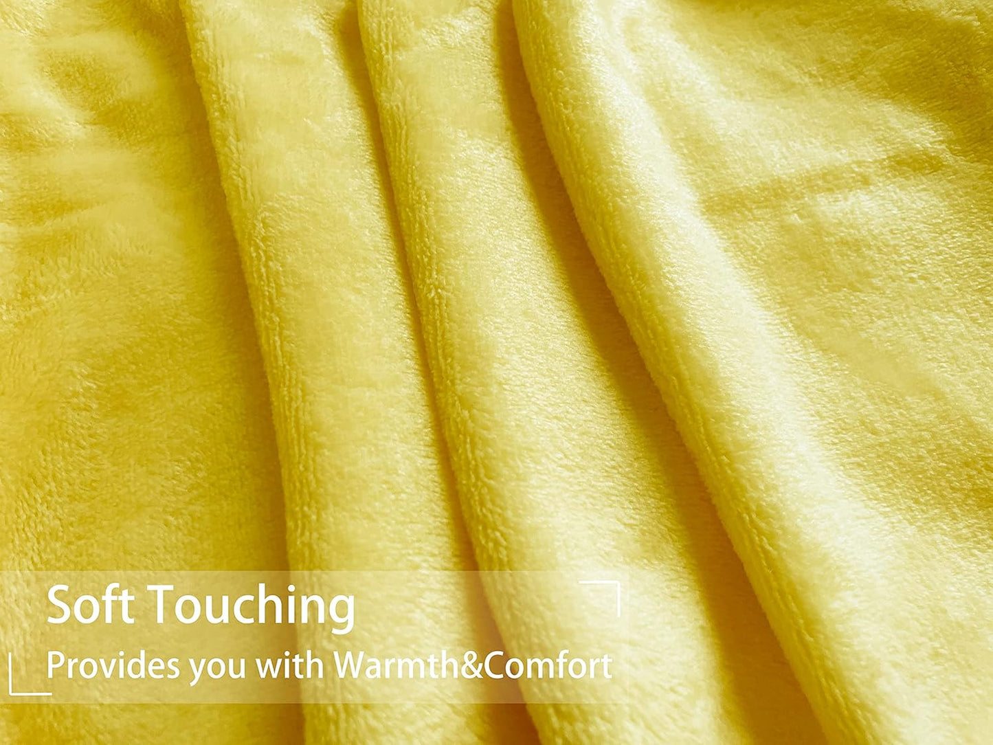 Soft Puppy Flannel Fleece Blanket for Pet Dog Cat, Plush Microfiber, Cozy and Lightweight, Light Yellow, Pet, 19 x 27 inch (50 x 70 cm)