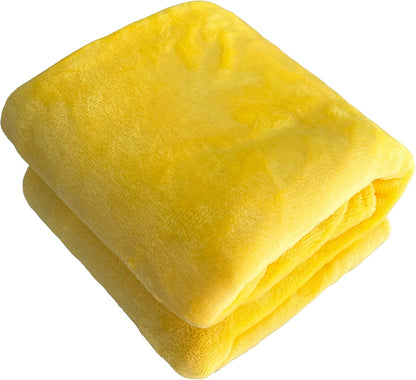 Soft Puppy Flannel Fleece Blanket for Pet Dog Cat, Plush Microfiber, Cozy and Lightweight, Light Yellow, Pet, 19 x 27 inch (50 x 70 cm)