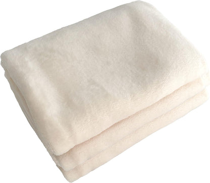 Soft Puppy Flannel Fleece Blanket for Pet Dog Cat, Plush Microfiber, Cozy and Lightweight, Light Yellow, Pet, 19 x 27 inch (50 x 70 cm)