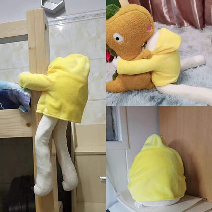 Plush Banana Man Toy,25.6inch Weird Banana Man Doll with Magnet,Funny Poseable Decompression Toy Stuffed Animals Doll Gifts for Boys Girls Birthday Party Christmas(Yellow)