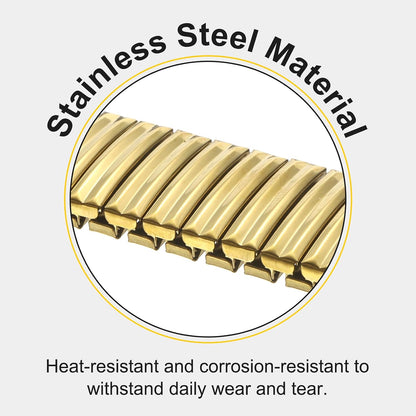 Expansion Watch Bands Stainless Steel with Spring Bars Removal Tool for Women Men Metal Replacement Watch Bands