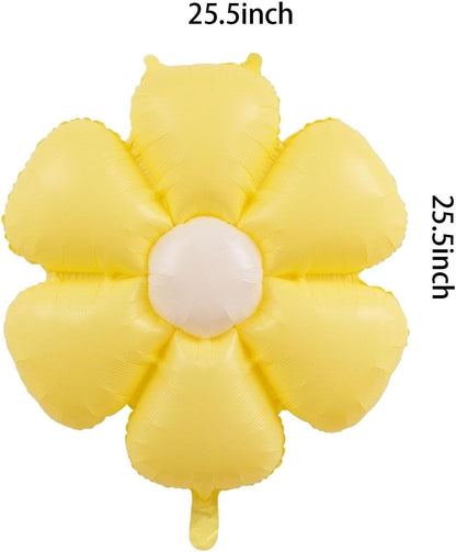 Flowers Birthday Party Balloons Daisies Happy Birthday Party Decorations (Yellow)