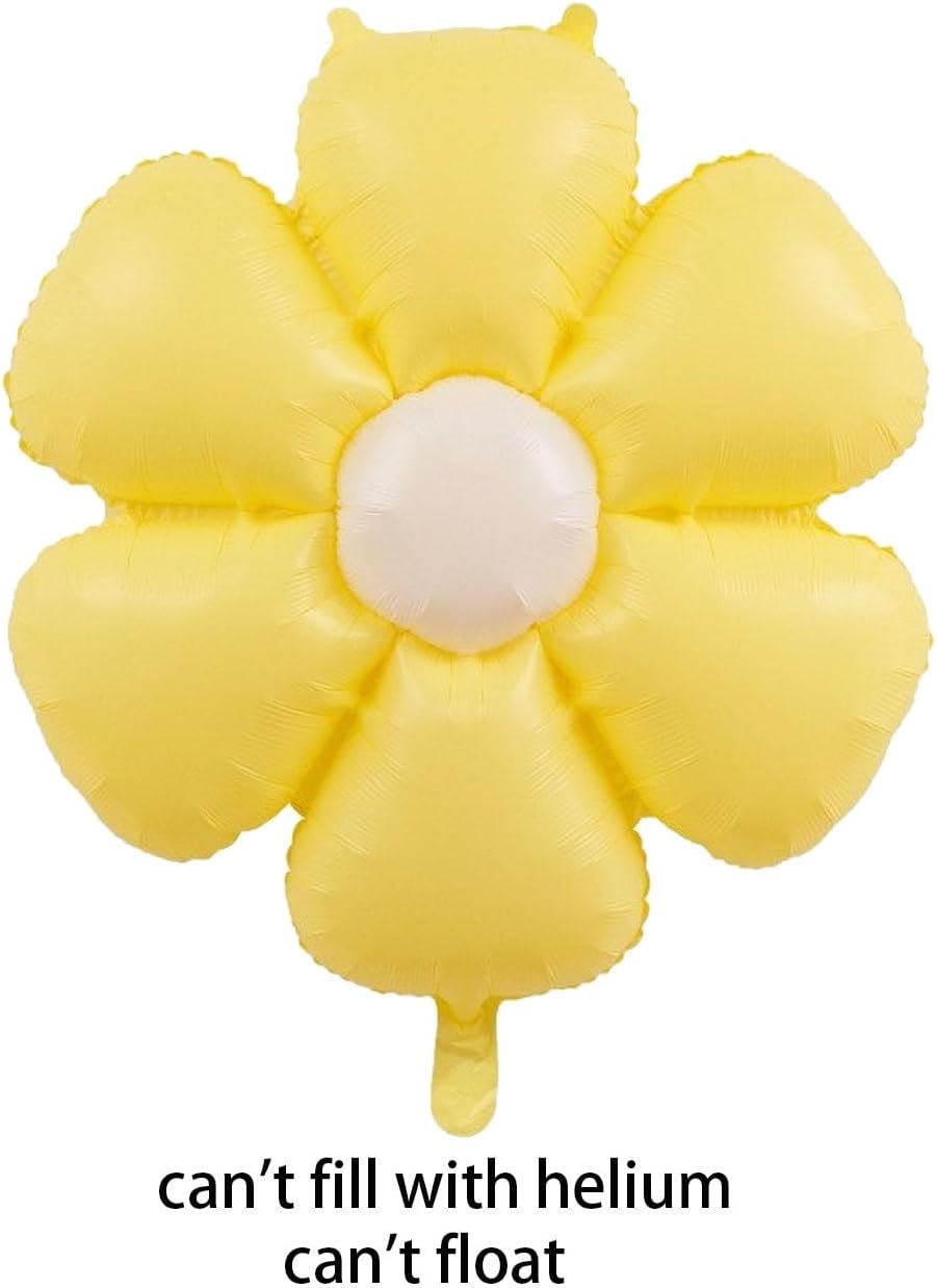 Flowers Birthday Party Balloons Daisies Happy Birthday Party Decorations (Yellow)