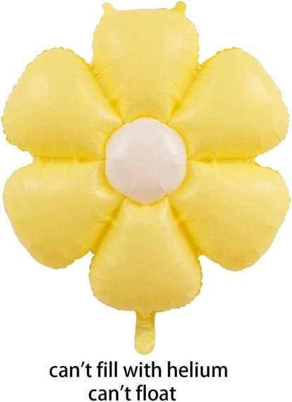 Flowers Birthday Party Balloons Daisies Happy Birthday Party Decorations (Yellow)