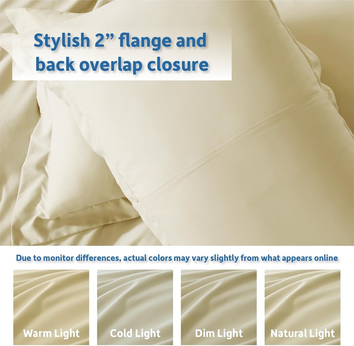 Vanilla Yellow Duvet Cover Full Size - Soft Double Brushed Full Size Duvet Cover Set, 3 Piece, with Button Closure, 1 Duvet Cover 80x90 inches and 2 Pillow Shams