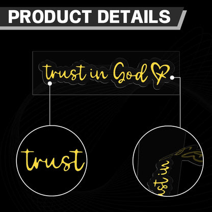 Automotive Universal 4 PCS Trust in God Decals Waterproof Heat Resistant Durable for Car Truck Automotive Accessories Paste at Will, Yellow
