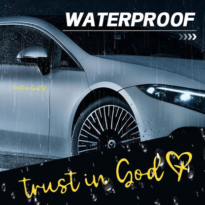 Automotive Universal 4 PCS Trust in God Decals Waterproof Heat Resistant Durable for Car Truck Automotive Accessories Paste at Will, Yellow
