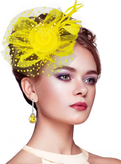 Fascinators for Women, Tea Party Hats for Women Women's Fascinator HeadbandHair Clip for Wedding Cocktail