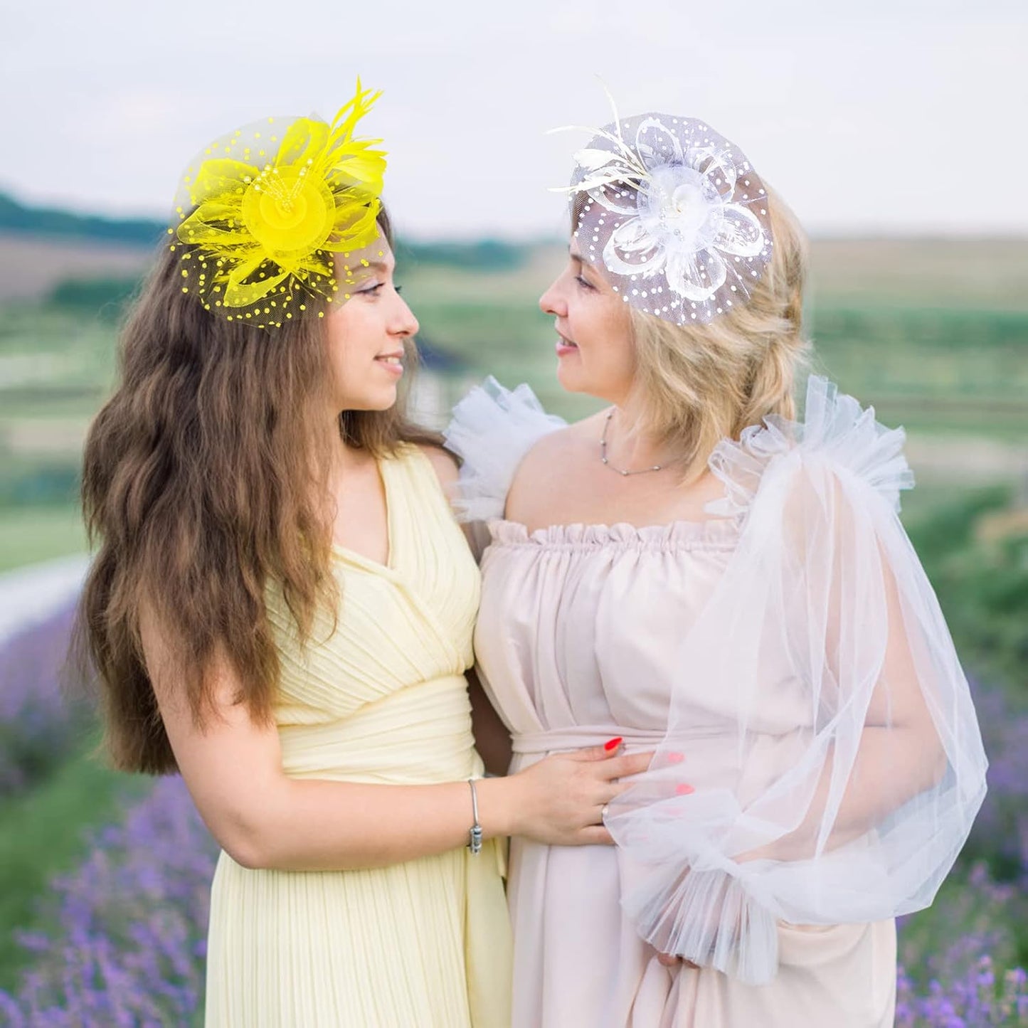 Fascinators for Women, Tea Party Hats for Women Women's Fascinator HeadbandHair Clip for Wedding Cocktail