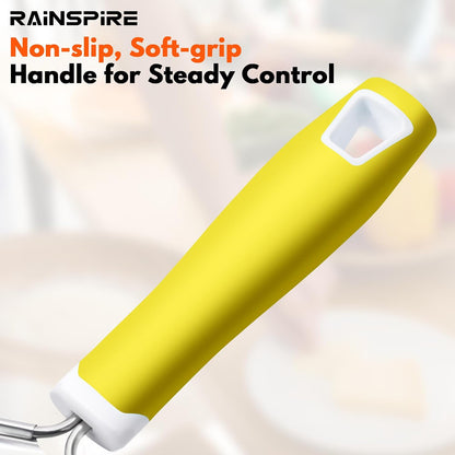 Professional Cheese Graters for Kitchen Stainless Steel Handheld, Metal Lemon Zester Grater With Handle For Cheese, Chocolate, Spices, Kitchen Gadgets And Tools, Soft Grip Handle, Yellow