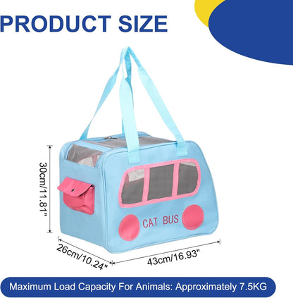 Pet Carrier, Portable and Ventilated, Oxford Cloth, Dogs Cats and Little Animals Travel Bag 16.93" Up to 16.5 Lbs, (Yellow), Intended for Hiking/Camping/Traveling