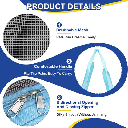 Pet Carrier, Portable and Ventilated, Oxford Cloth, Dogs Cats and Little Animals Travel Bag 16.93" Up to 16.5 Lbs, (Yellow), Intended for Hiking/Camping/Traveling