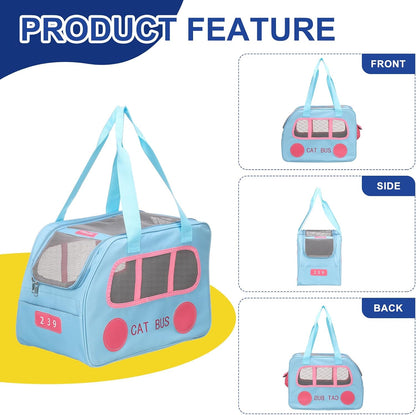 Pet Carrier, Portable and Ventilated, Oxford Cloth, Dogs Cats and Little Animals Travel Bag 16.93" Up to 16.5 Lbs, (Yellow), Intended for Hiking/Camping/Traveling