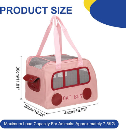 Pet Carrier, Portable and Ventilated, Oxford Cloth, Dogs Cats and Little Animals Travel Bag 16.93" Up to 16.5 Lbs, (Yellow), Intended for Hiking/Camping/Traveling