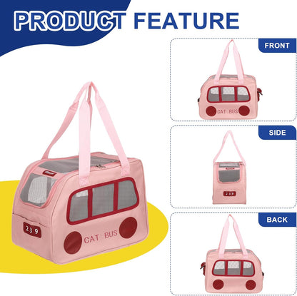 Pet Carrier, Portable and Ventilated, Oxford Cloth, Dogs Cats and Little Animals Travel Bag 16.93" Up to 16.5 Lbs, (Yellow), Intended for Hiking/Camping/Traveling