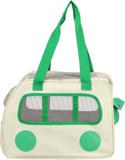 Pet Carrier, Portable and Ventilated, Oxford Cloth, Dogs Cats and Little Animals Travel Bag 16.93" Up to 16.5 Lbs, (Yellow), Intended for Hiking/Camping/Traveling