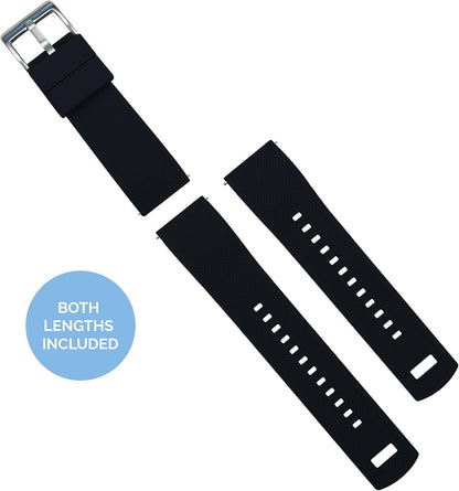 BARTON Elite Silicone Watch Bands - Quick Release - Choose Strap Color & Buckle Color (Stainless Steel, Black PVD or Gunmetal Grey) - 18mm, 20mm, 22mm & 24mm Watch Straps