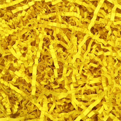 Lemon Yellow Crinkle Cut Paper Shred Filler, 2 LB Basket Filler Shredded Paper, Confetti Stuffing for Basket Filling, Halloween, Christmas, Birthdays, Gift Wrapping, Stuffer Party Supplies