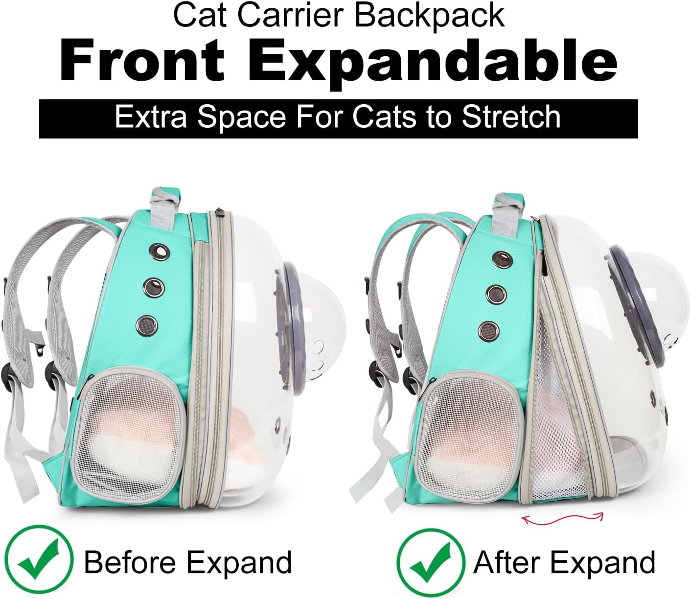 Cat Backpack Carrier, Bubble Backpack for Cat Kitten Small Puppy and Bunny, Space Capsule Bubble Cat Backpack Carrier, Airline Approved Waterproof Yellow Pet Backpack for Small Dog