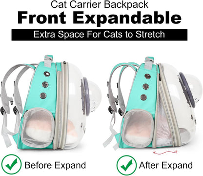 Cat Backpack Carrier, Bubble Backpack for Cat Kitten Small Puppy and Bunny, Space Capsule Bubble Cat Backpack Carrier, Airline Approved Waterproof Yellow Pet Backpack for Small Dog