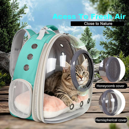 Cat Backpack Carrier, Bubble Backpack for Cat Kitten Small Puppy and Bunny, Space Capsule Bubble Cat Backpack Carrier, Airline Approved Waterproof Yellow Pet Backpack for Small Dog