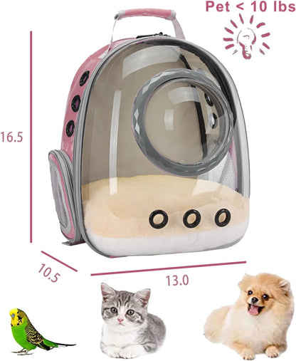 Cat Backpack Carrier, Bubble Backpack for Cat Kitten Small Puppy and Bunny, Space Capsule Bubble Cat Backpack Carrier, Airline Approved Waterproof Yellow Pet Backpack for Small Dog