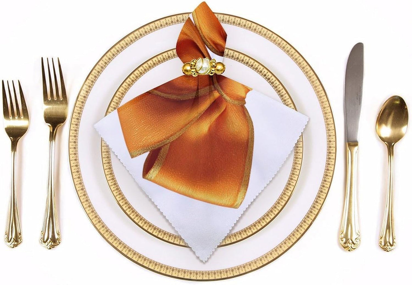Luxury Yellow Tied Bow Cloth Napkins Set of 6, Square Premium Reusable Washable Polyester Table Linen Napkin for Dinner Party