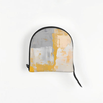 Modern Art Dog Purse Carrier for Small Cats Puppies Yellow Abstract Painting Foldable Lightweight Pet Tote Bag for Travel Outing