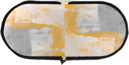 Modern Art Dog Purse Carrier for Small Cats Puppies Yellow Abstract Painting Foldable Lightweight Pet Tote Bag for Travel Outing