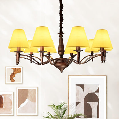 GERO Yellow Small Lamp Shades Clip on Bulb Set of 2,Mini Barrel Sconce Shades,Clip on Lamp Shade for Table Lamps Chandelier Shades,6"×3"×H5",Fabric Replacement Lamp Shades