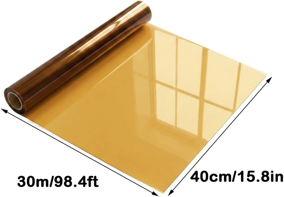 Yellow Cellophane Wrap Roll 16in x 98ft, Cellophane Wrapping Paper for for Gift Basket, Clear Gift Wrapping Paper for Bouquet Flower Basket Packing DIY Crafts